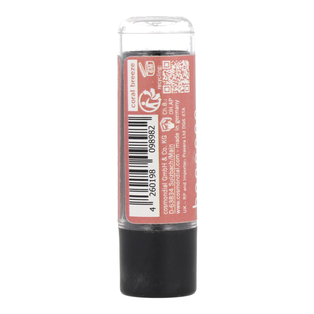 Bálsamo Labial Color 15 SPF Coral Breeze Benecos 4,7 g Vegano