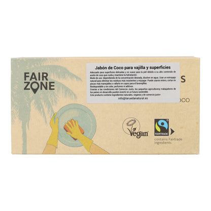 Jabón sólido para vajilla y superficies Coco Fair Squared 450g