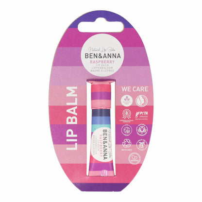 Bálsamo labial ecológico Raspberry (frambuesa) cero residuos Ben&amp;Anna 6g