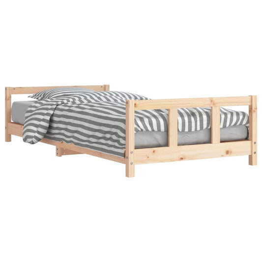 Vidaxl Estructura De Cama Para Niños Madera Maciza De Pino 90x200 Cm_0