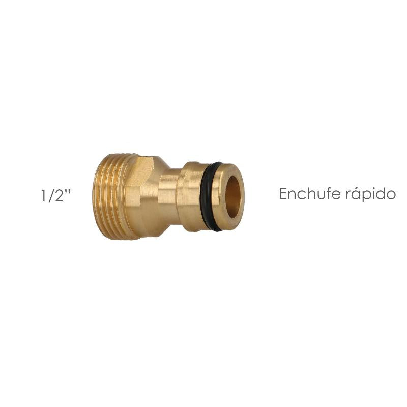 Adaptador Manguera Laton 1/2 Macho_1