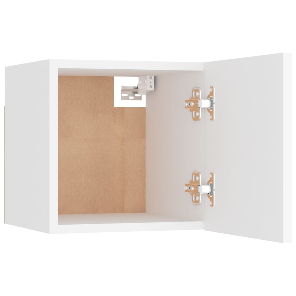 Mesita De Noche Madera De Ingeniería Blanca 30,5x30x30 Cm_2