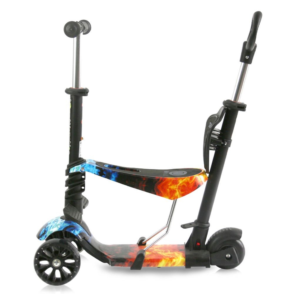 Patinete Evolutivo Con Asiento Y Mango Parental Draxter Plus Red Flame_2