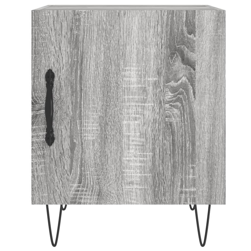 Mesita De Noche Madera De Ingeniería Gris Sonoma 40x40x50 Cm_4