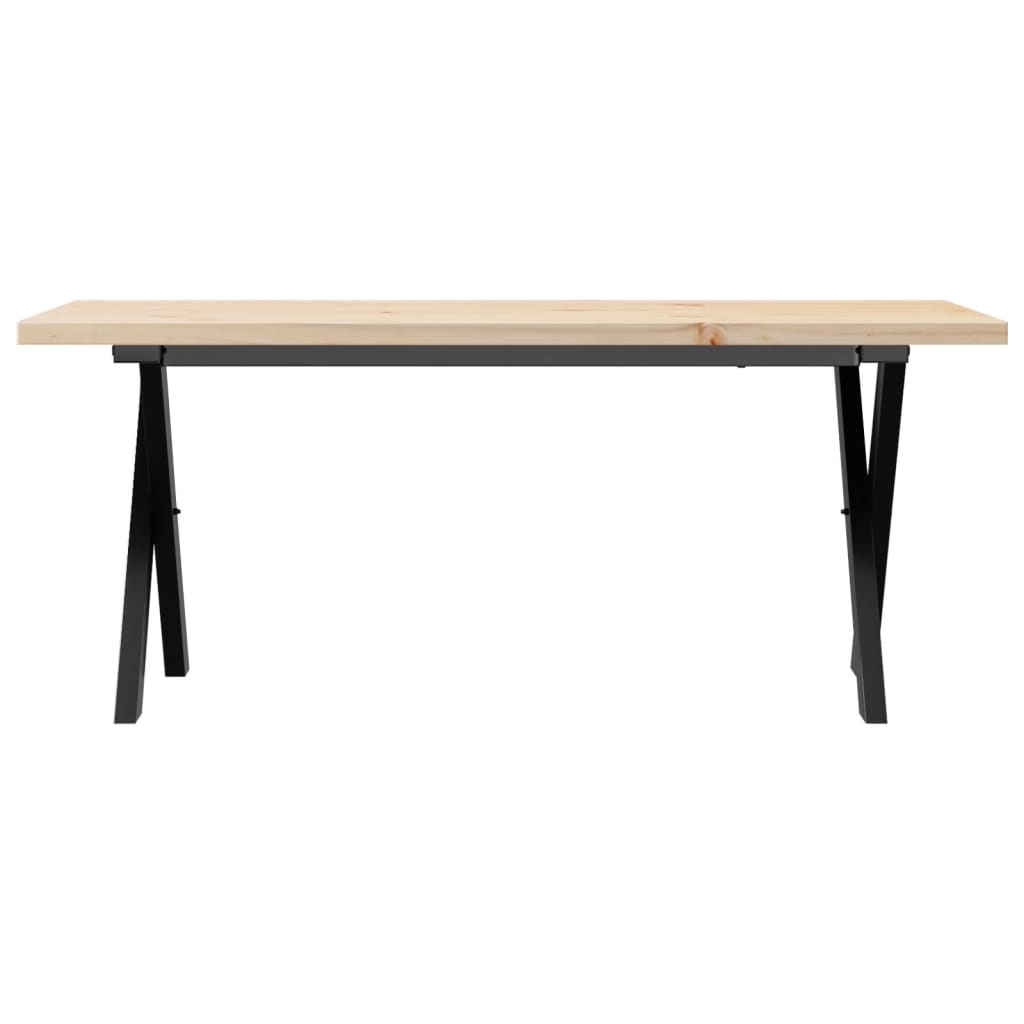 Mesa De Centro Marco X Madera Maciza Pino Y Acero 110x40x45,5cm_2