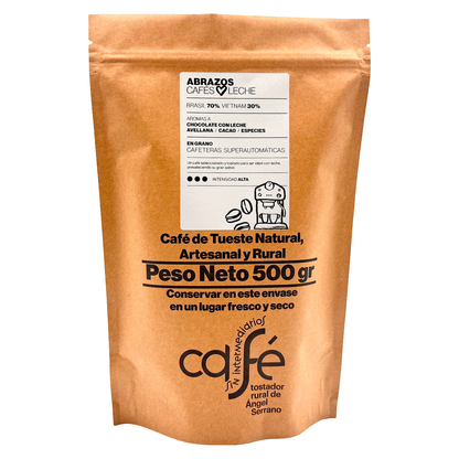 Cafe Sin Intermediarios Café Brasil Abrazos En Grano Para Superautomática 500 G_0