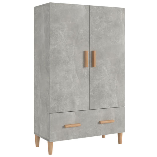 Aparador De Madera Contrachapada Gris Hormigón 70x31x115 Cm / Vetonek_0