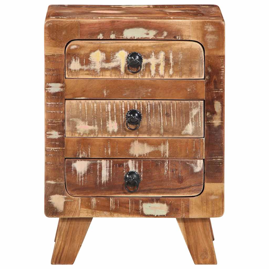 Mesilla De Noche 2 Uds 37x32x50 Cm Madera Maciza Reciclada_0