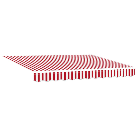 Toldo Retráctil Rojo Y Blanco 350 X 250 Cm Tela Y Aluminio_0