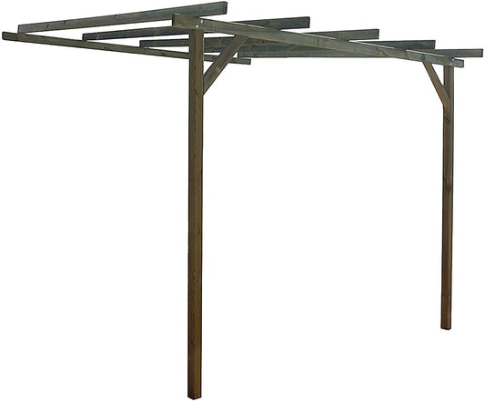 Pérgola Autoportante Kora Vidahuerto Madera De Pino Tratada 300x300x240 Cm._0