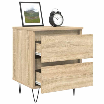 Mesita De Noche Madera De Ingeniería Roble Sonoma 40x35x50 Cm_2