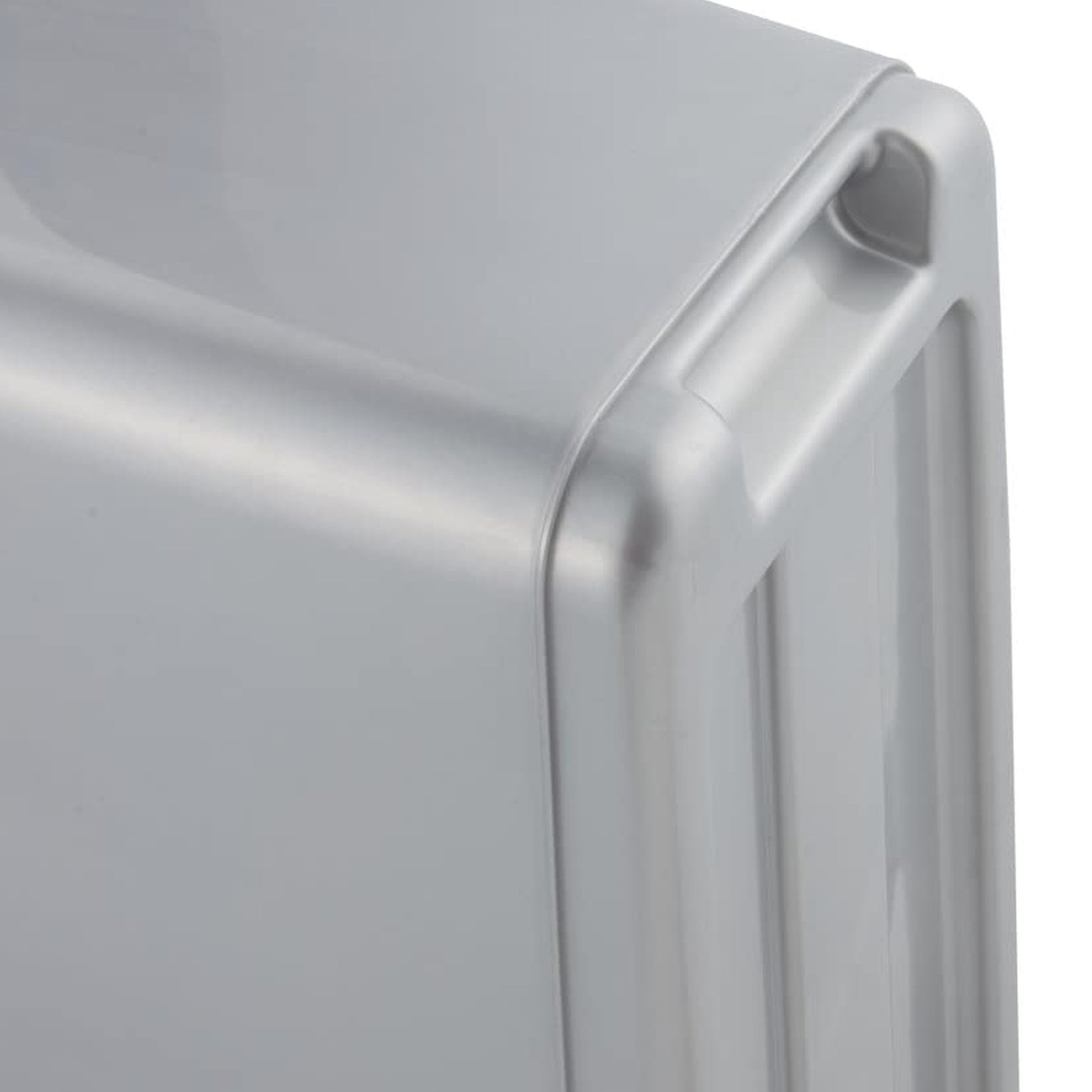 Cubo De La Basura Premium Con Tapa Abatible, Tacto Suave, 25 L, Magne, Plateado