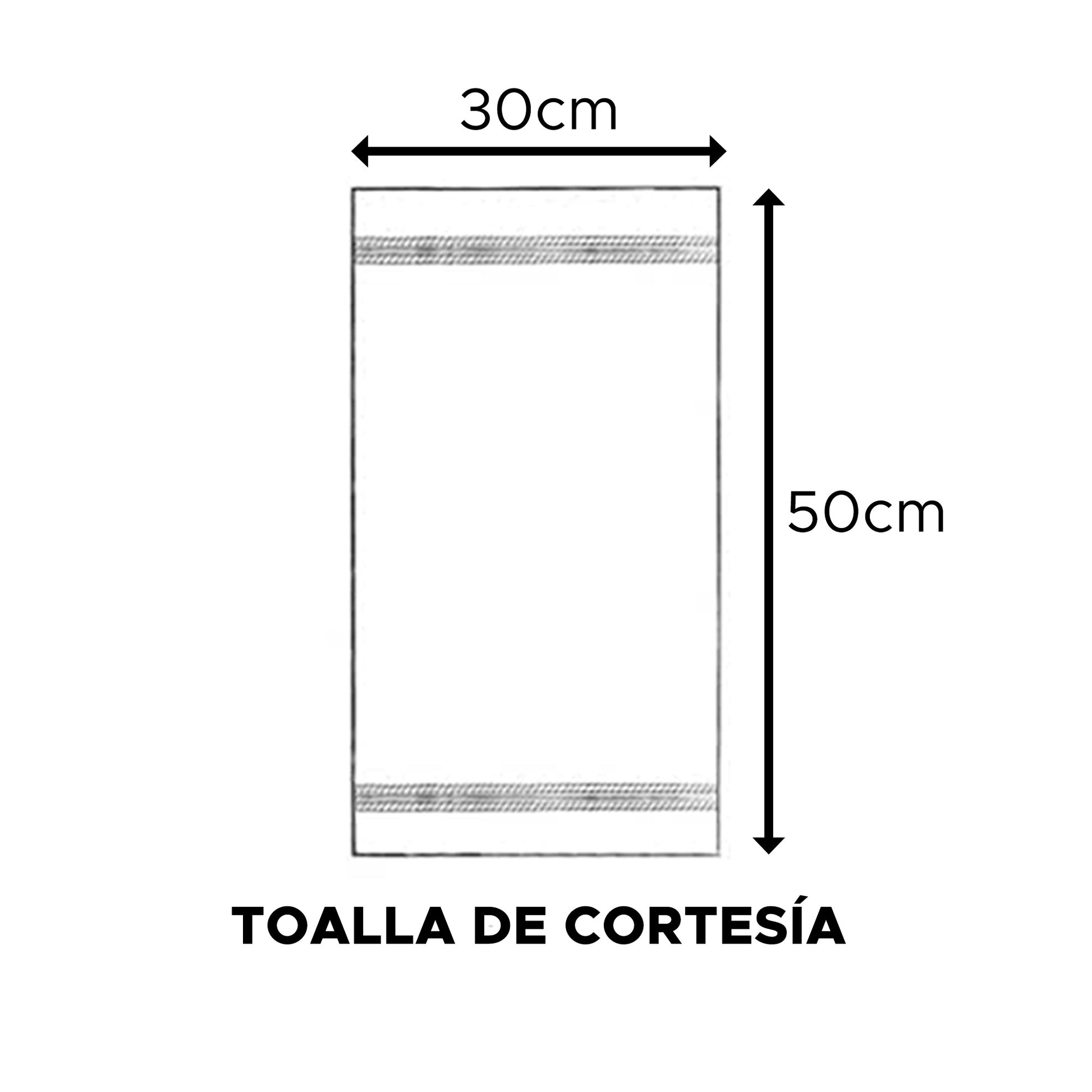 Toalla De Cortesía 100% Algodón Topo 30x50 Cm._2