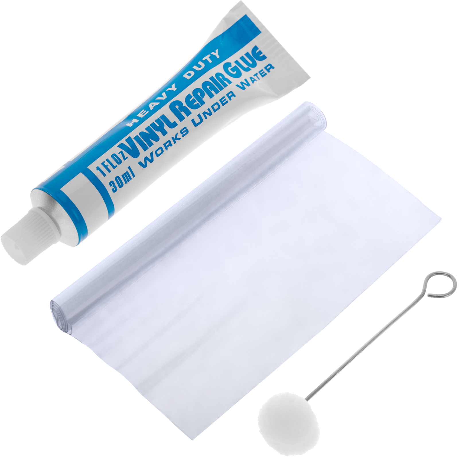 Kit De Reparación De Piscinas Hinchables Con Parches De 15.2 X 9.2 Cm_0