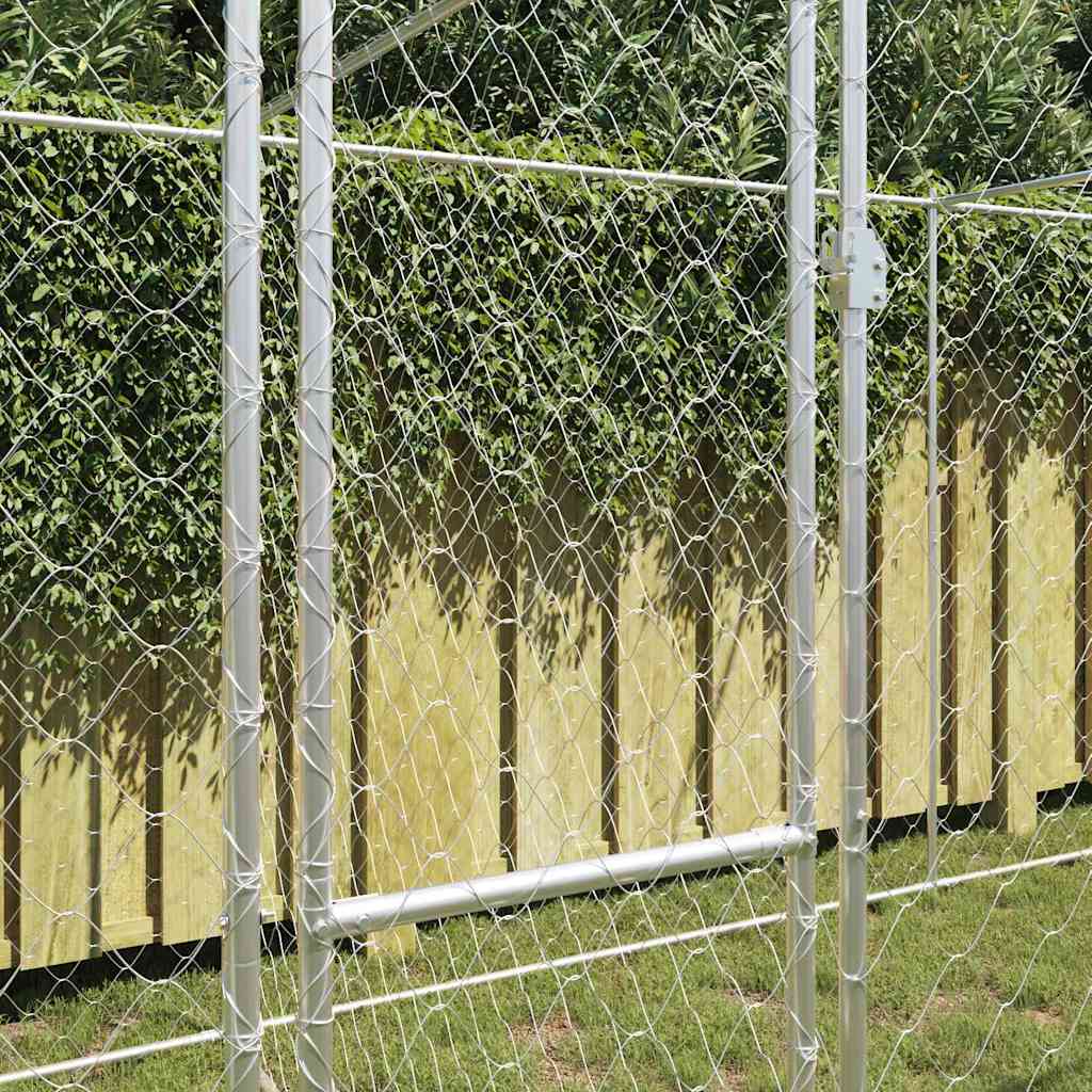 Jaula Para Perro Plateado 600 X 200 X 200 Cm Acero Galvanizado_2