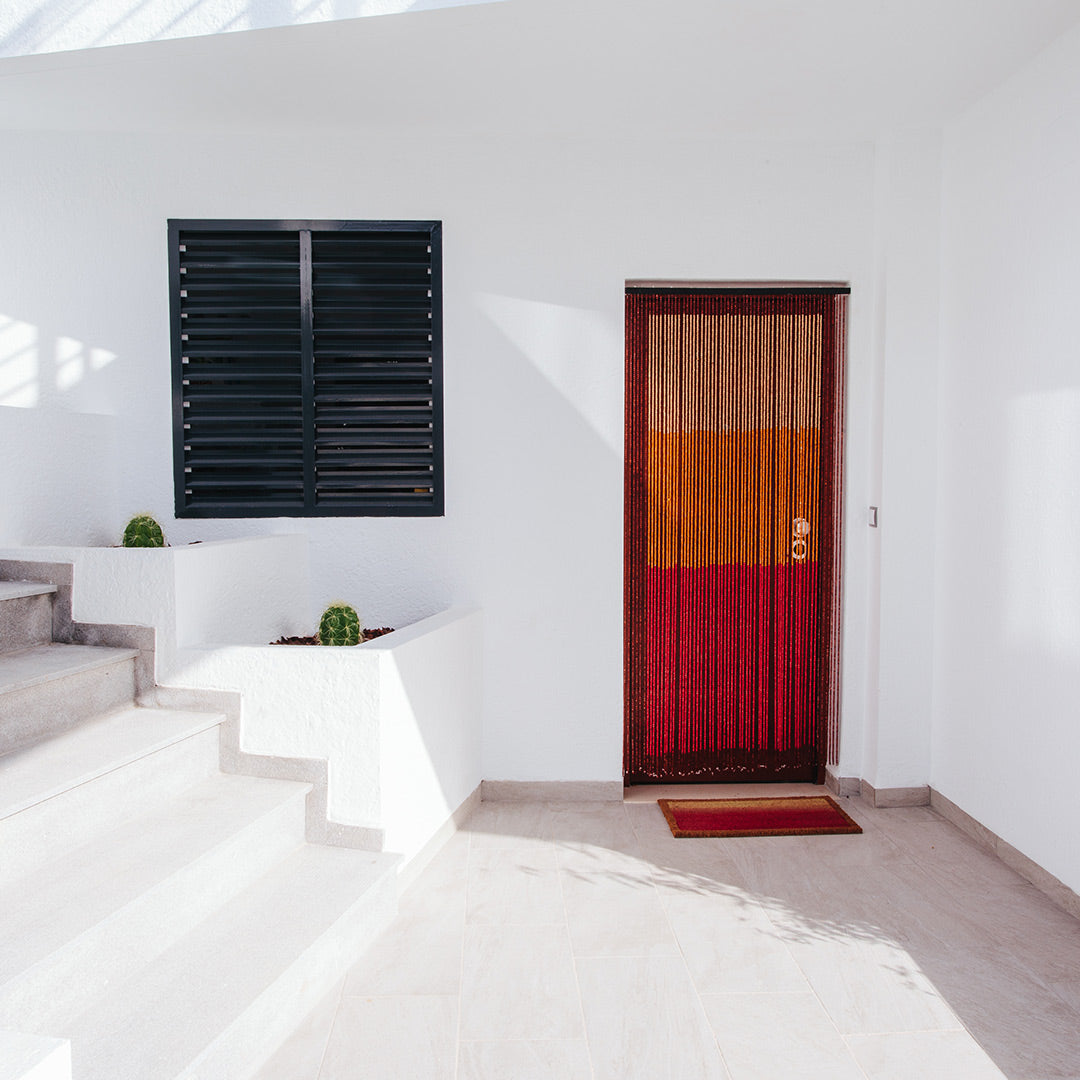 Cortina De Madera Sunset: Elegancia Natural Para Tu Hogar 0,9x2 M / Multicolor_0