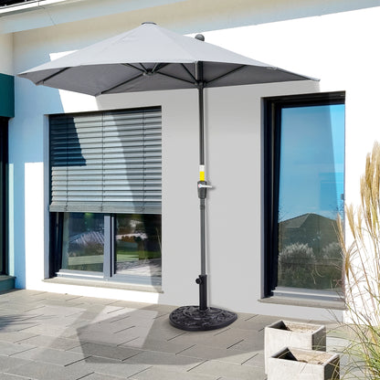 Outsunny Base De Sombrilla Peso 9 Kg En Forma De Semicírculo 50x31x32 Cm Negro_1