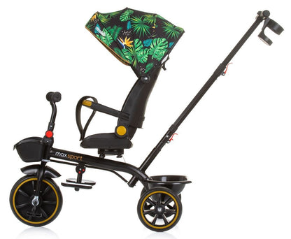 Triciclo Con Capota Y Mango Parental Max Sport Jungle_1