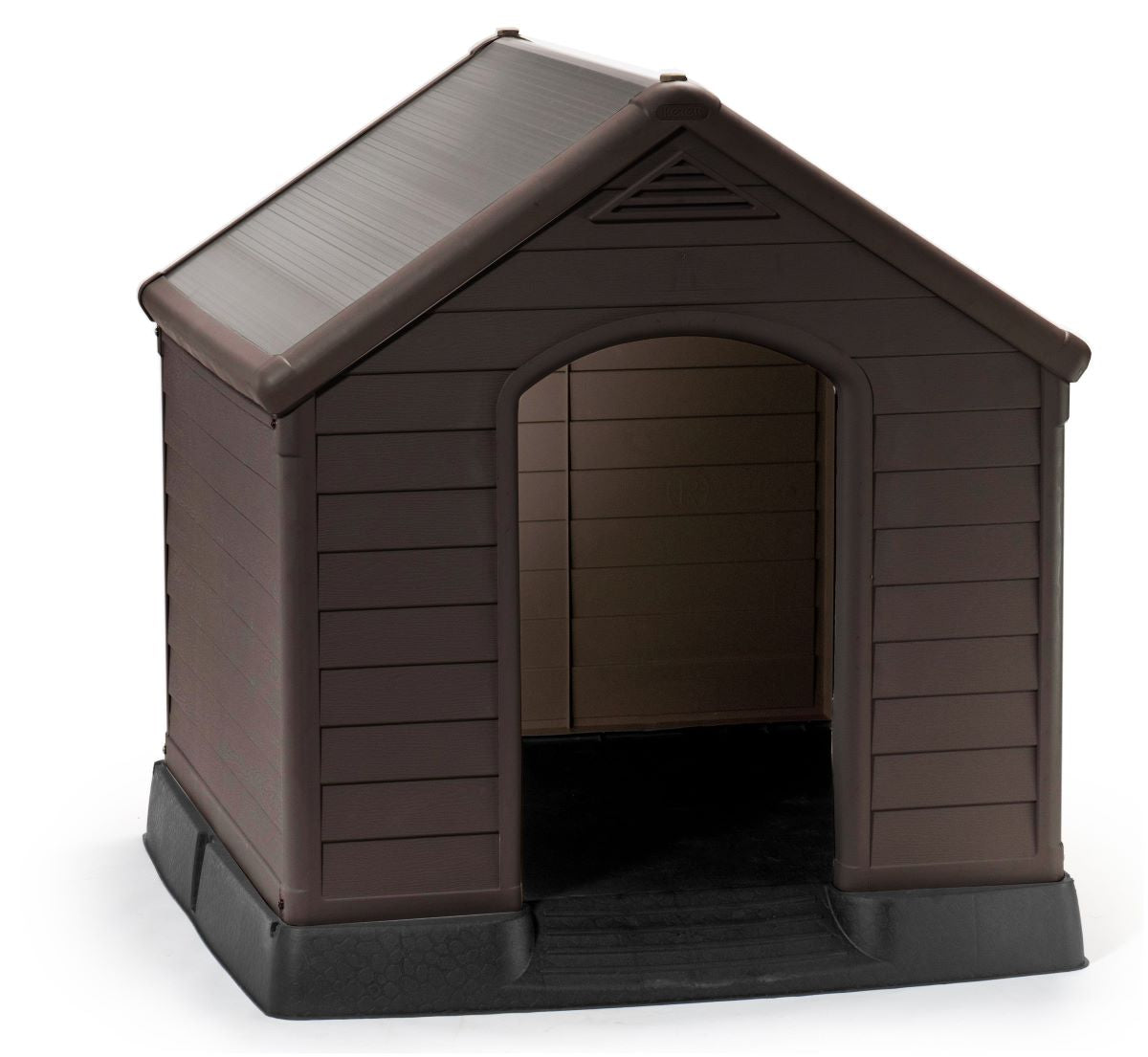 Keter Caseta De Perro Marron Exterior Grande Para Jardín Y Terraza Hecha En Resina Resistente 95x99x99 Wxdxh Cm_0