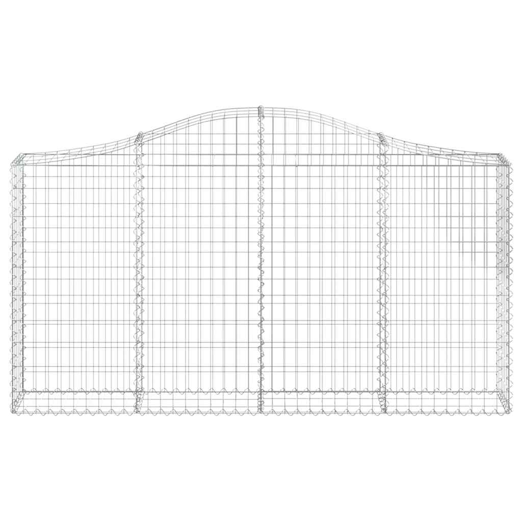 Cestas De Gaviones 12 Uds Forma Arco Hierro 200x30x100/120 Cm_3