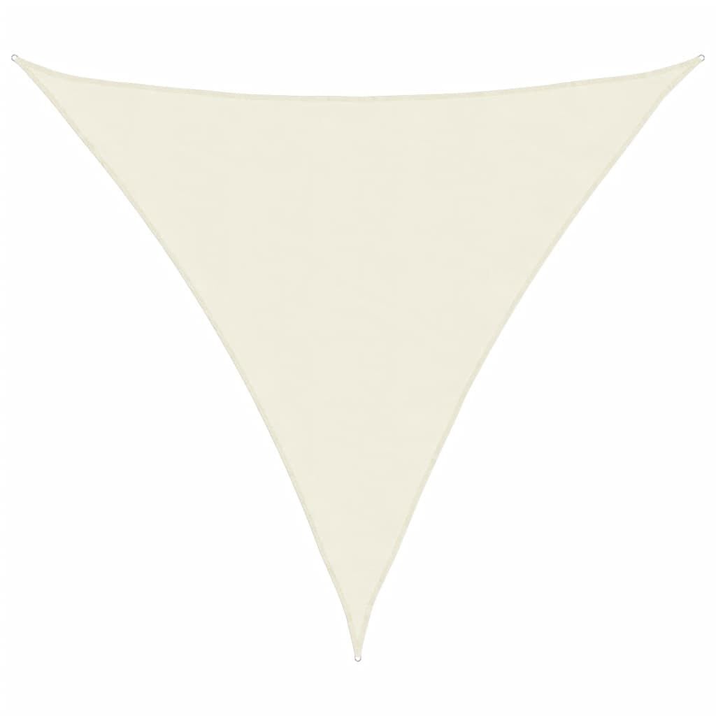Vidaxl Toldo De Vela Triangular Tela Oxford Color Crema 5x5x5 M_0