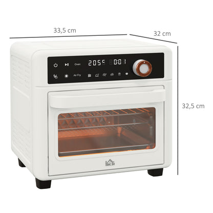 Homcom Horno Eléctrico Multifunción De Sobremesa 13l 1200w Blanco_2