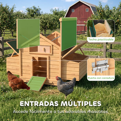 Pawhut Gallinero De Madera Para Exterior_4