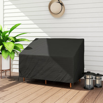 Outsunny Funda Para Banco De Jardín 2 Plazas Tela Oxford 600d 140x84x56/94 Cm_3