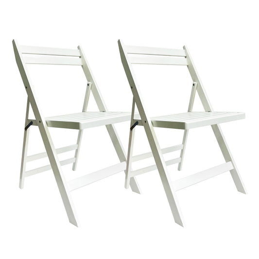 Pack 2 Sillas Plegables De Madera De Bambú 42.5x47.5x79cm O91_0