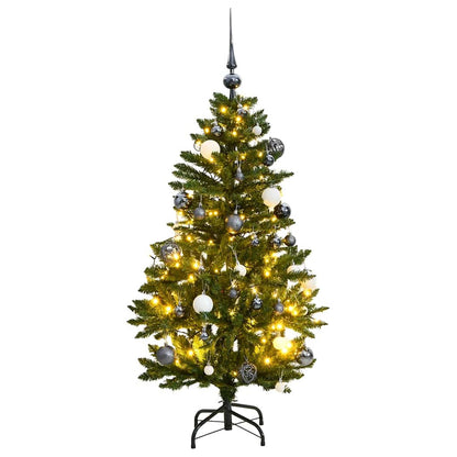 Vidaxl Árbol Navidad Artificial Con Bisagras 150 Led Y Bolas 120 Cm_0