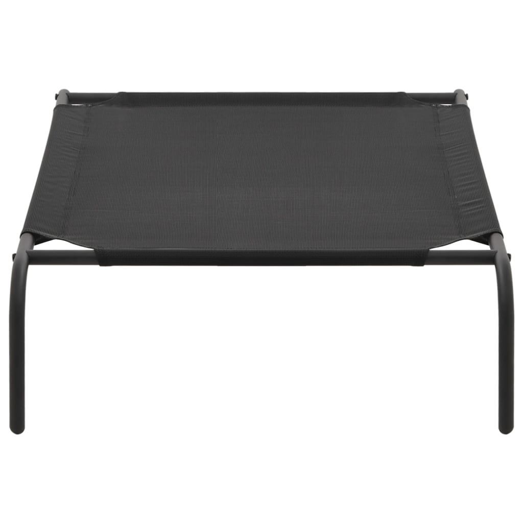 Cama De Perro Elevada Negra Textilene L / Vetonek_0