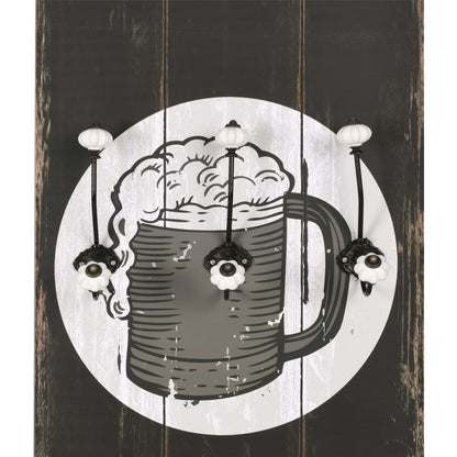Perchero De Pared Con 6 Ganchos 120x40 Cm_3