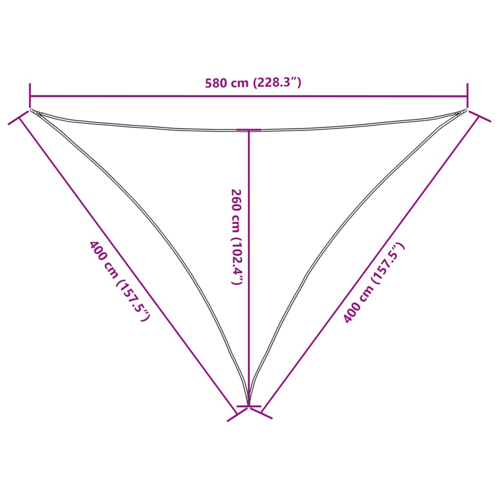 Vidaxl Toldo De Vela Triangular Tela Oxford Gris Antracita 4x4x5,8 M_2