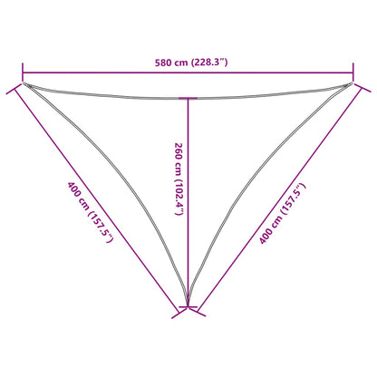 Vidaxl Toldo De Vela Triangular Tela Oxford Gris Antracita 4x4x5,8 M_2