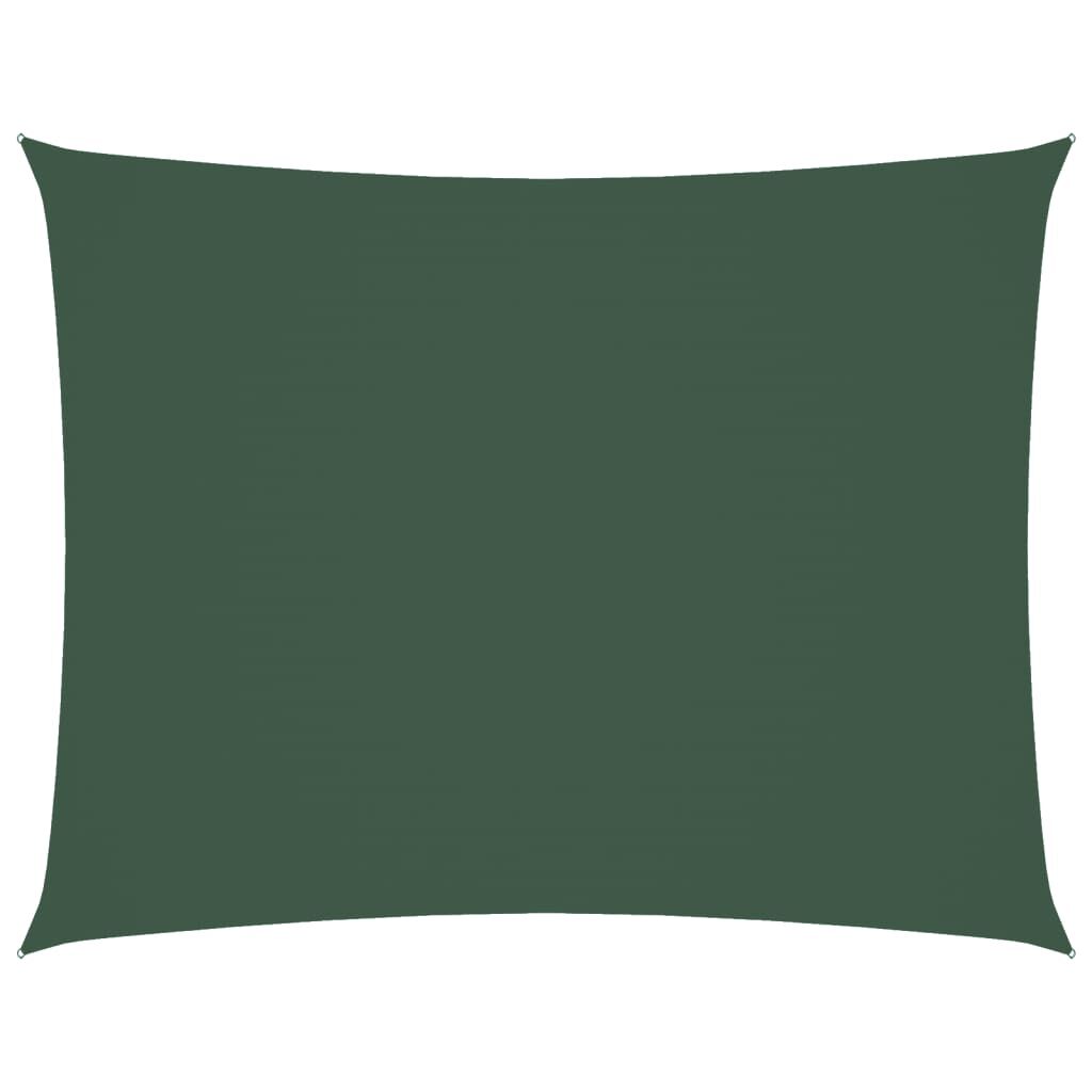 Vidaxl Toldo De Vela Rectangular De Tela Oxford Verde Oscuro 5x7 M_0