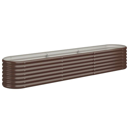 Jardinera Arriate Acero Galvanizado Marrón 224x40x36 Cm_0
