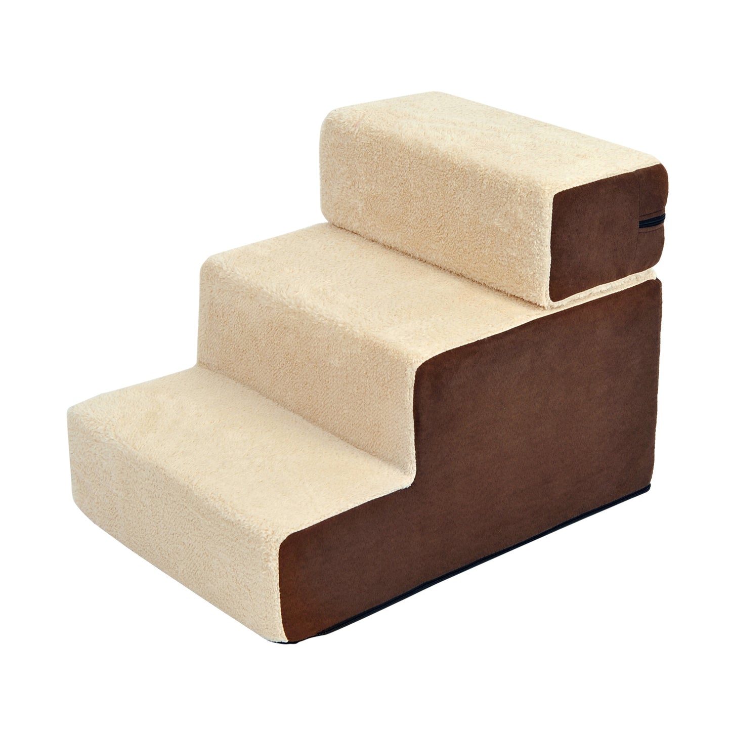 Pawhut Escalera Para Mascota 3 Peldaño Desmontable Funda Extraíble Portátil_0
