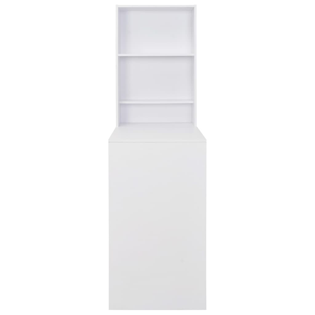 Mesa De Bar Con Estantería Blanca 115x59x200 Cm_1