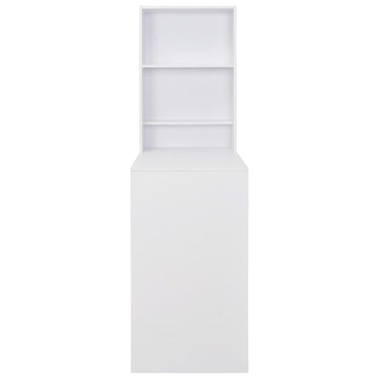 Mesa De Bar Con Estantería Blanca 115x59x200 Cm_1