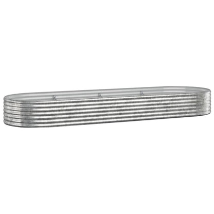 Jardinera Arriate Acero Galvanizado Plata 322x100x36 Cm_0
