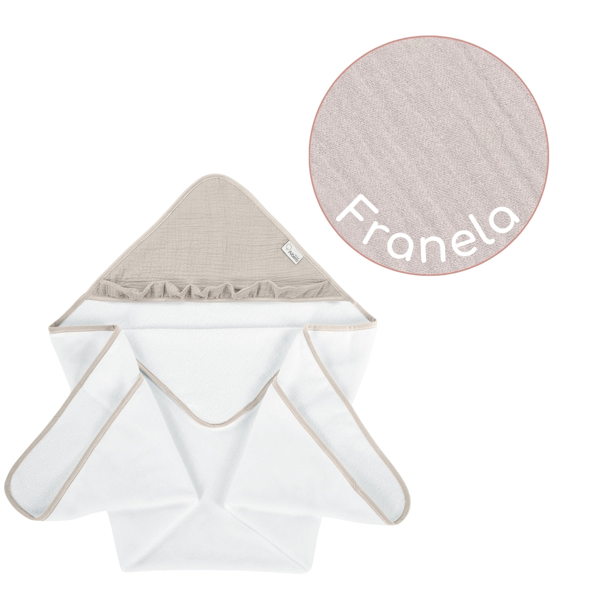 Maxicapa De Baño Para Bebés Cotton Color Beige_2