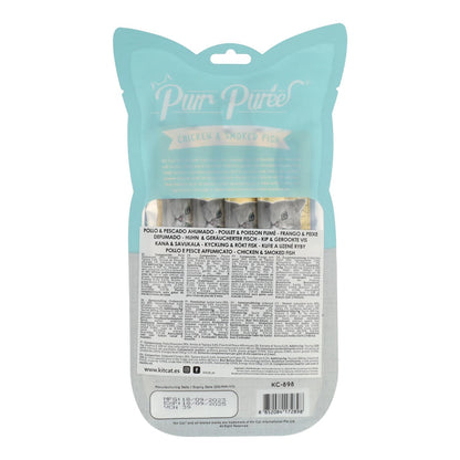 Kit Cat PurrPuree - Pollo y Pescado Ahumado 60 g Snack cremoso para gatos