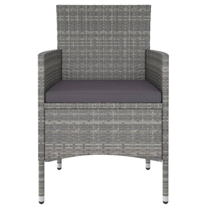 Vidaxl Set Comedor Jardín 5 Pzas Ratán Sintético Vidrio Templado Gris_3