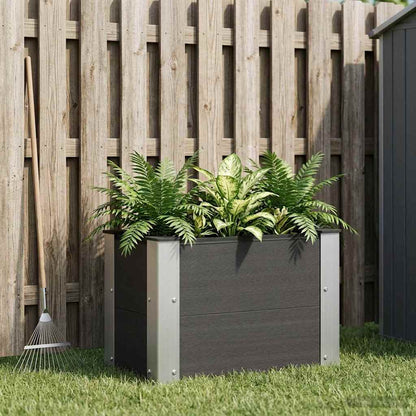 Arriate Elevado Negro 50 X 30 X 36 Cm Wpc Y Aluminio_1