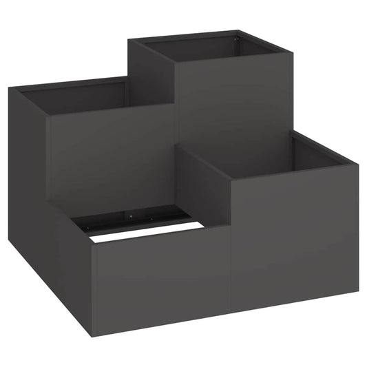 Maceta Para Jardín Negro 100 X 100 X 60 Cm Acero_0