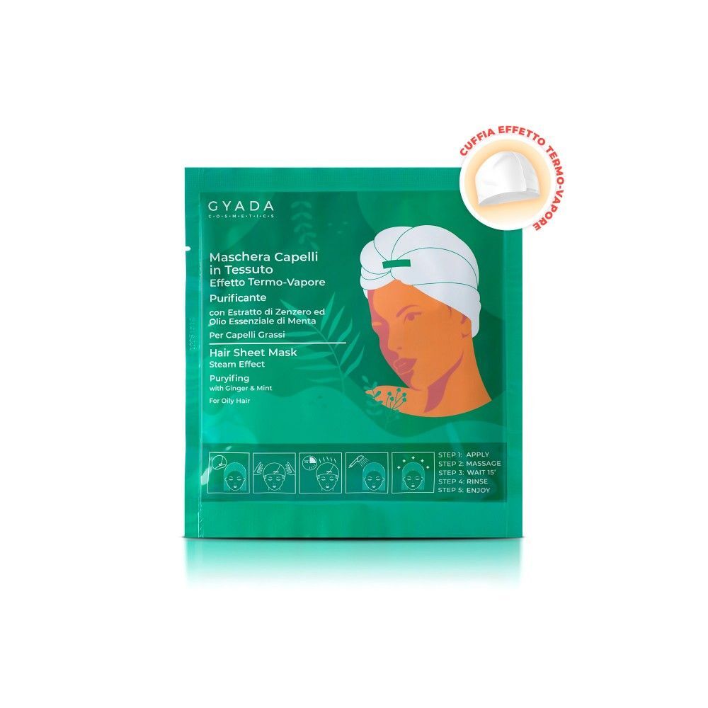 Mascarilla Capilar En Tela Efecto Termo-vapor Purificante Y Anticaspa Gyada_0