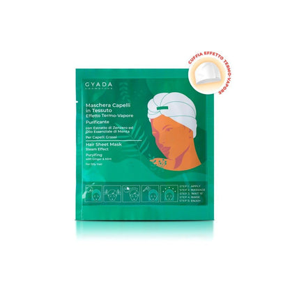 Mascarilla Capilar En Tela Efecto Termo-vapor Purificante Y Anticaspa Gyada_0