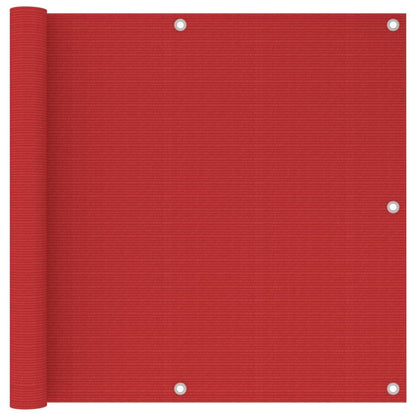 Vidaxl Toldo Para Balcón Hdpe Rojo 90x500 Cm_0