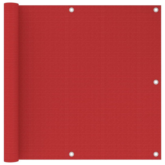 Vidaxl Toldo Para Balcón Hdpe Rojo 90x500 Cm_0