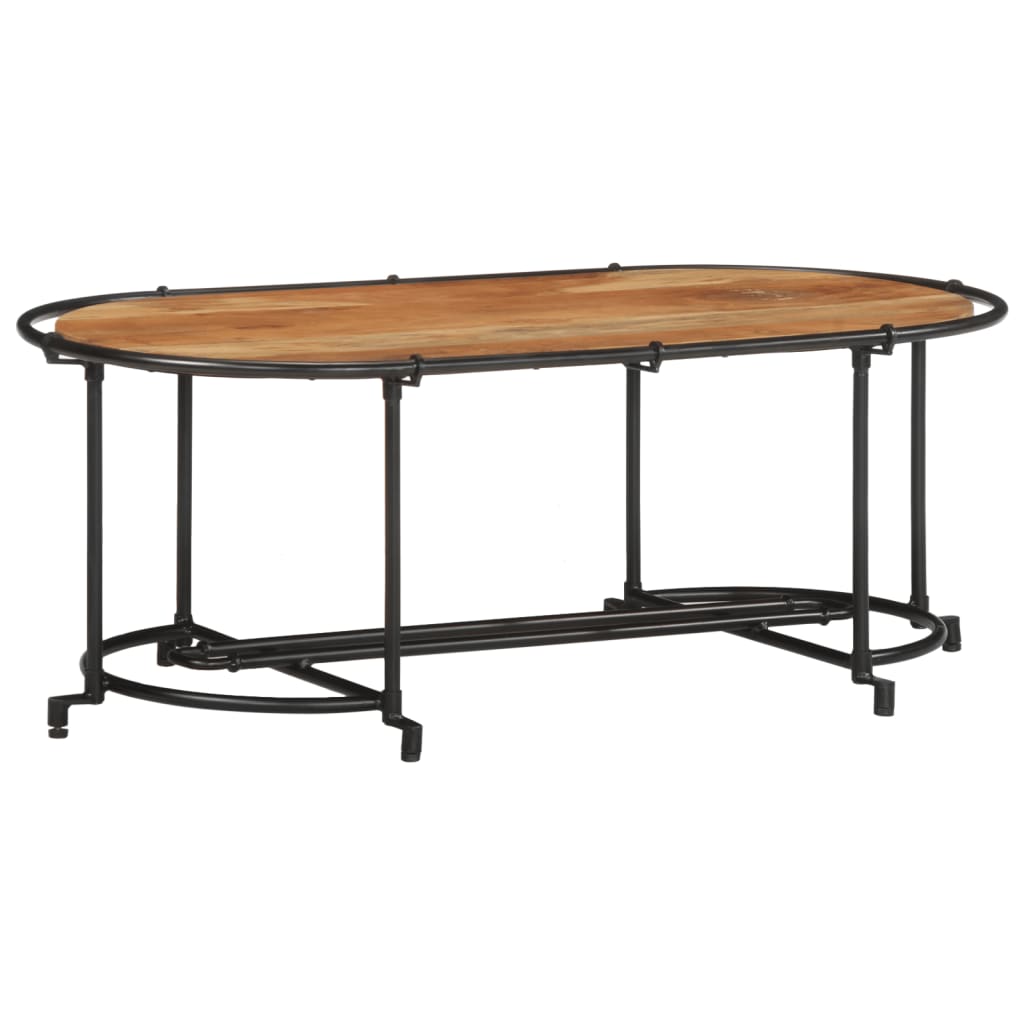 Mesa De Centro Madera Maciza Acacia 110x55x40 Cm_1